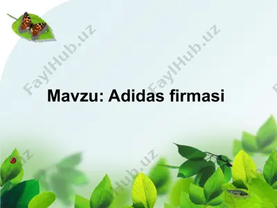 adidas firmasi — PPT