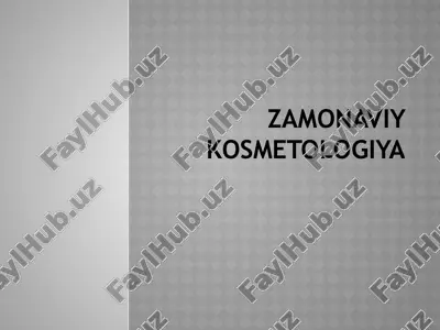 zamonaviy kosmetologiya — PPTX