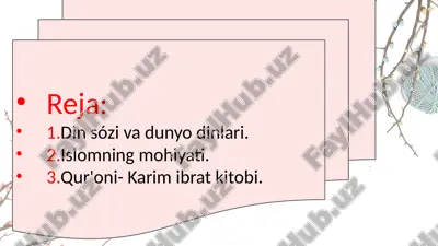din sózi va dunyo dinlari — PPTX