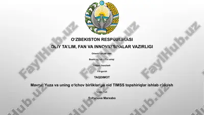timss topshiriqlar — PPTX