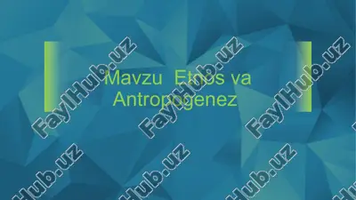 ijtimoiy antropologiya — PPTX