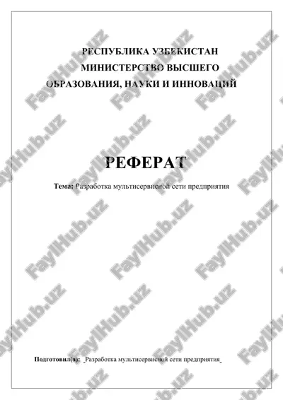 razrabotka multiservisnoy seti predpriyatiya — DOCX