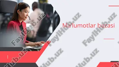 ob'ektga yo‘naltirilgan ma’lumotlar bazasi — PPTX