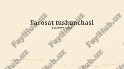 farosat tushunchasi — PPTX
