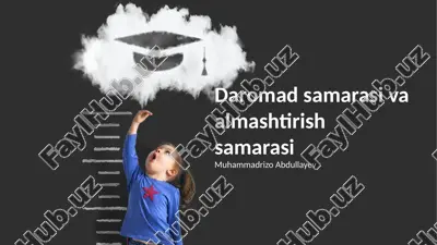 daromad samarasi va almashtirish samarasi — PPTX