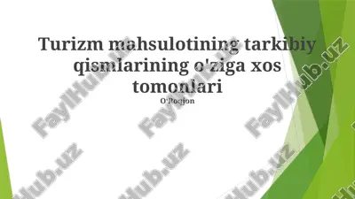 turizm mahsuloti — PPTX