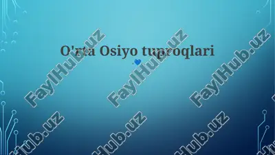 o'rta osiyo tuproqlari — PPTX