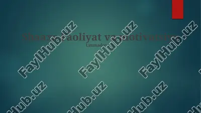 motivatsiya nazariyasi — PPTX