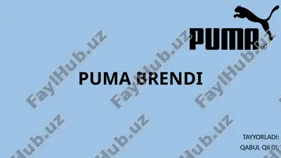 puma brendi — PPTX