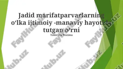 jadid ziyolilar — PPTX