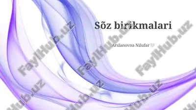 so'z birikmalari — PPTX