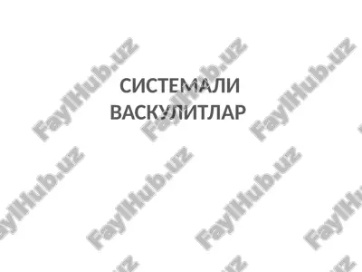 sistemali vaskulitlar — PPTX