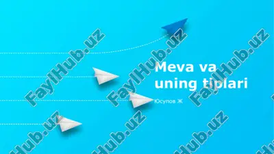 meva va uning tiplari — PPTX