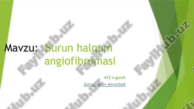 burun halqum angiofibromasi — PPTX