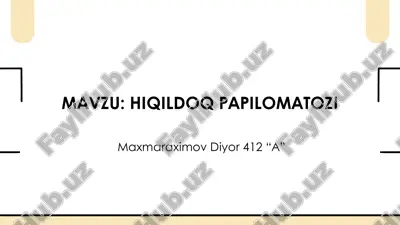 hiqildoq papilomatozi — PDF