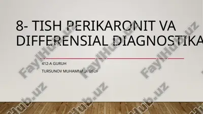 tish perikoronit va differensial diagnostika — PPTX