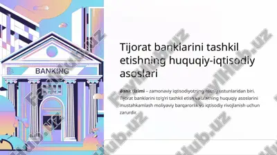 uzoq muddatli moliyalashtirish uchun mablag’lar manbalari — PPTX