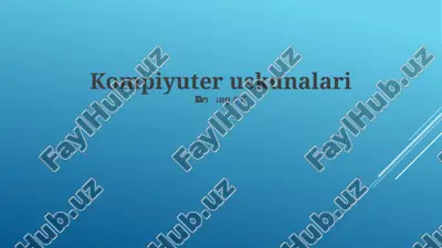 kompiyuter uskunalari — PPTX