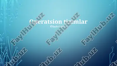 operatsion tizimlar — PPTX