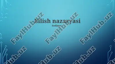 bilish nazaryasi — PPTX
