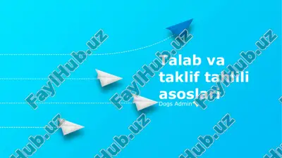 talab va taklif tahlili asoslari — PPTX