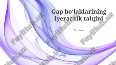 ierarxik talqin ramkasi — PPTX