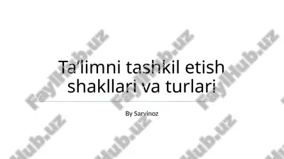maxsus ta'lim — PPTX