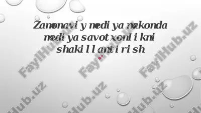 zamonaviy media va savodxonlik — PPTX