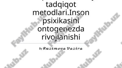 umumiy psixologiya — PPTX