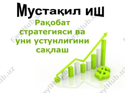 рақобат стратегияси ва уни устунлигини сақлаш — PPT