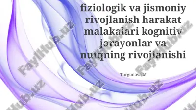 harakatlanish malakalarini rivojlantirish — PPTX