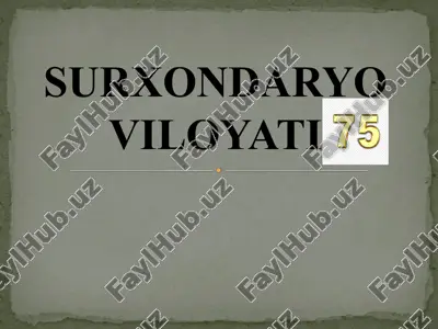 surxondaryo viloyati — PPTX