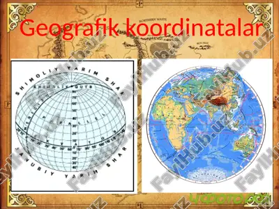 geografik koordinatalar — PPTX