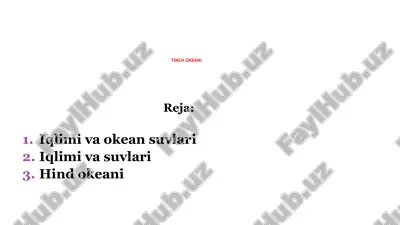 tinch okeani — PPTX