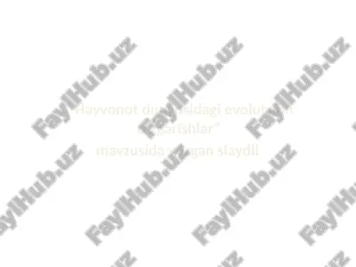 hayvonotdunyosidagievolutsiono`zgarishlar — PPTX