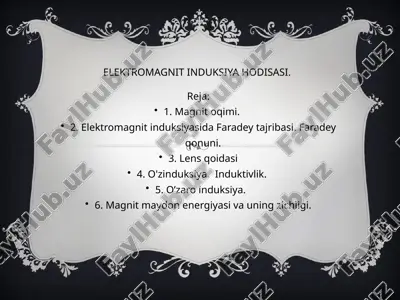 elektromagnitinduksiya hodisasi — PPTX
