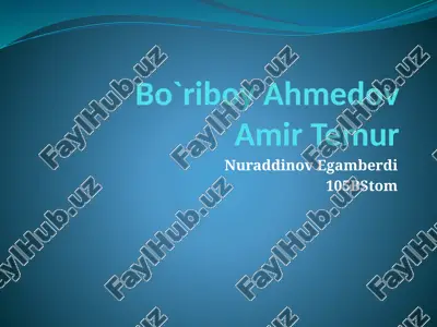 bo`riboy ahmedov - tarixchi, atoqli o`zbekshunos — PPTX