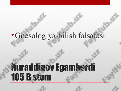 gnesologiya-bilishfalsafasi — PPTX