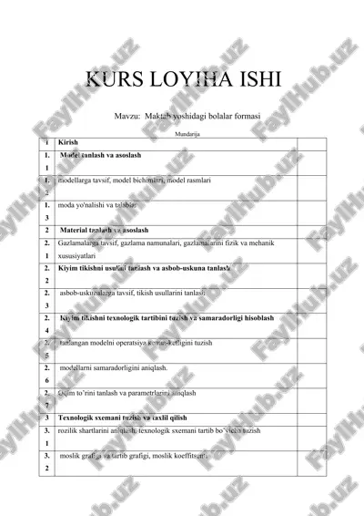 maktab yoshidagi bolalar formasi kurs ishi loyihasi — DOCX