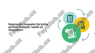 nogironlar huquqlari bo’yicha qo’mita faoliyati, vazifa va maqsadlari — PPTX
