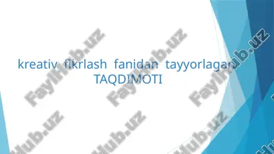 insonning ruhiy holatiy kechinmalari — PPTX