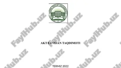 internet to`lov tizimlari va ularning ishlash texnalogiyalari — PPTX