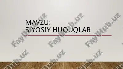 siyosiy huquqlar — PPTX