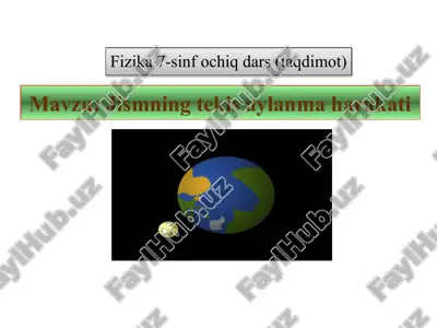 fizika 7-sinf o'quvchilariga taqdimot (fizika 7th grade presentation) — PPTX