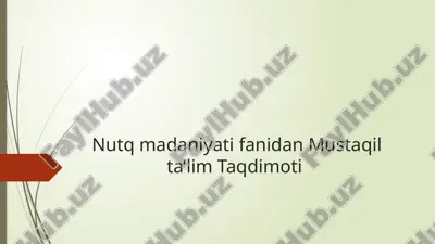 navoining “majolis un nafoiy asarida voizlar haqidagi ma’lumotlar — PPTX