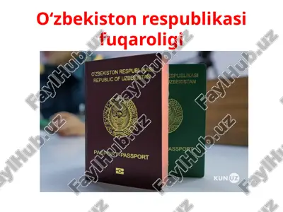 fuqarolarning huquqiy holati — PPTX