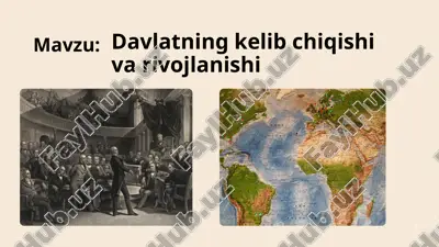 davlatning kelib chiqishi va rivojlanishi — PPTX