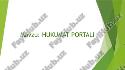 hukumat portali — PPTX