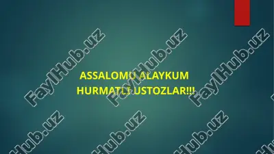 giperbolik tipdagi tenglamalar uchun gursa shartli to‘liq berilmagan masalalar — PPTX