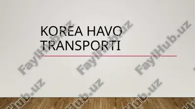 korea havo transporti — PPTX